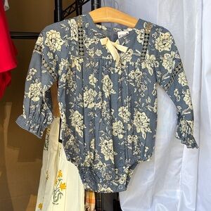 Floral Long Sleeve Kids One Piece